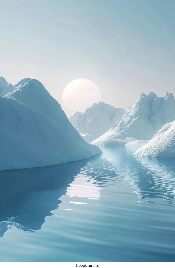 Arctic Sunset over Iceberg