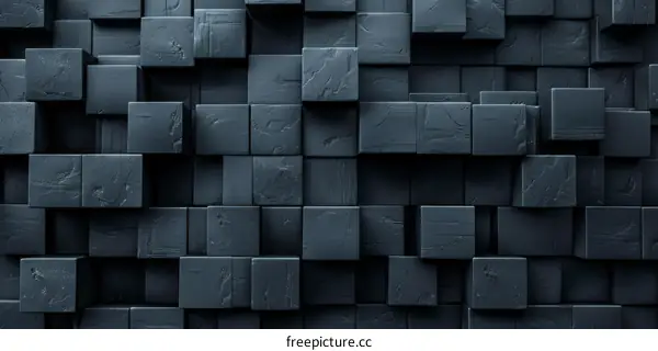 Dark 3D Stone Wall Background