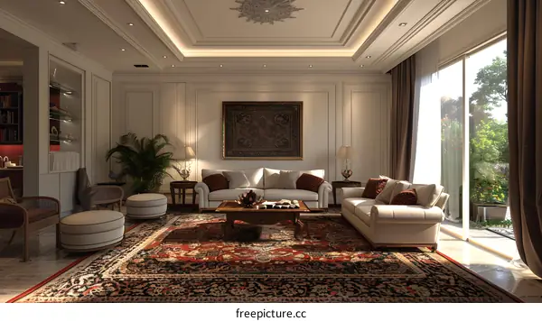 Luxurious living room interior design