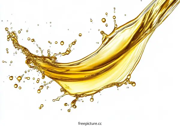 Golden Liquid Splash Abstract Art