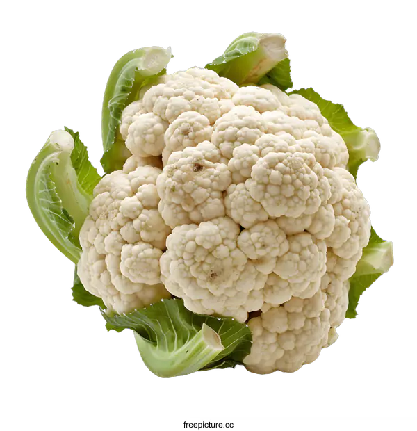 [Transparent Background PNG]Fresh Cauliflower Isolated on White Background
