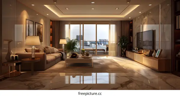 Living room of luxury apartment