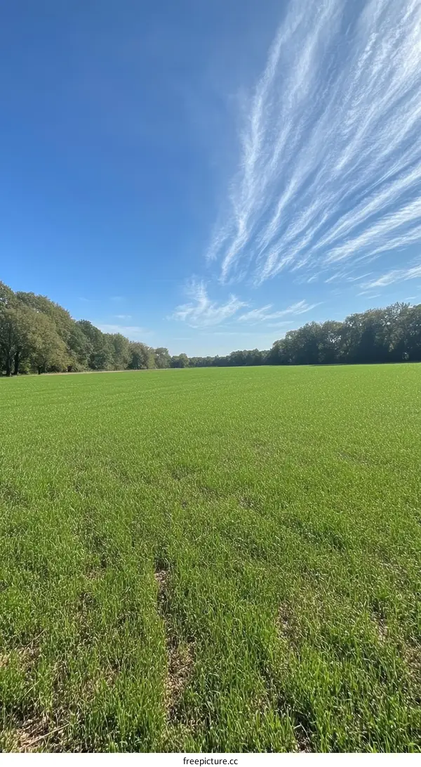 Wide Open Field Under a Beautiful Sky