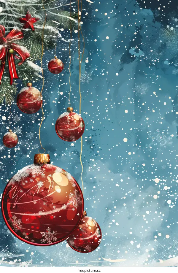 Christmas and Snow Background