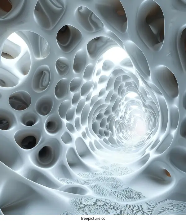 Futuristic organic tunnel