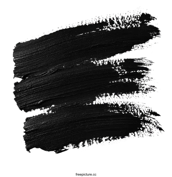 [Transparent Background PNG]Abstract Black Paint Stroke Illustration