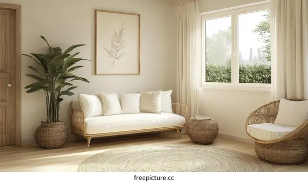 Modern Bohemian Living Room Interior Design