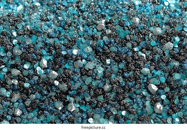 Stunning Turquoise and Silver Sequins Texture