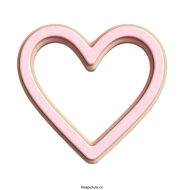[Transparent Background PNG]3D Pink Heart Shape Graphic Design