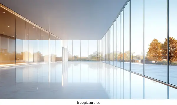 Modern Empty Office Building Interior Design