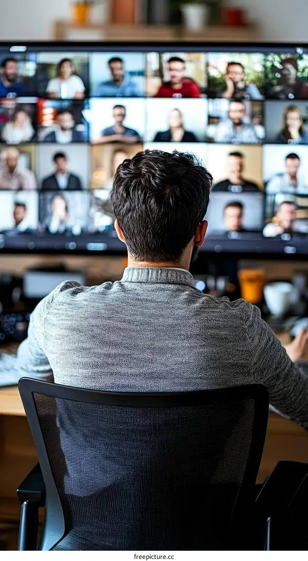 Virtual Conference Meeting with Many Participants