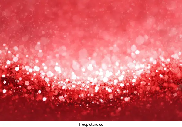 Red Glitter Background with Sparkling Lights
