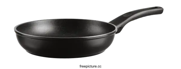 [Transparent Background PNG]Black Non-Stick Frying Pan with Comfortable Handle