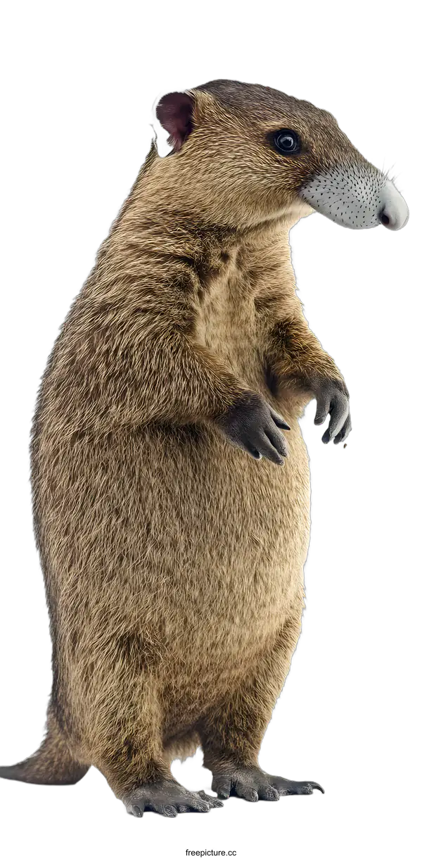 [Transparent Background PNG]Close Up of a Paca with White Background