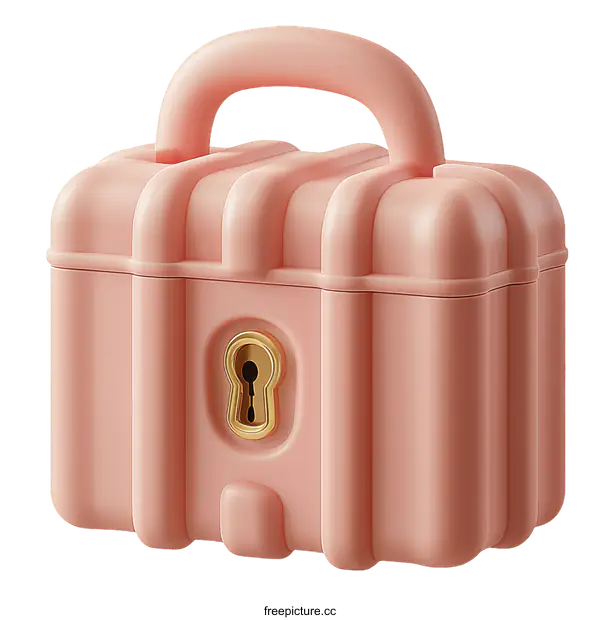 [Transparent Background PNG]Pink Decorative Storage Box Illustration