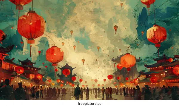 Vibrant Chinese New Year Festivities Light Up City