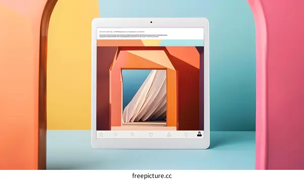 Tablet Computer with Minimalist Interior Design Photo