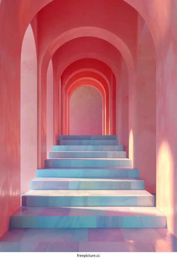 Soft Pastel Stairway to Heaven