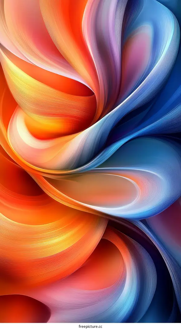 Abstract Colorful Flowing Forms Design