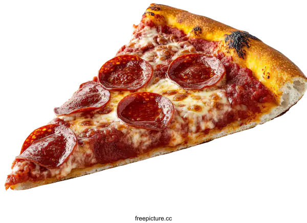 [Transparent Background PNG]Delicious Pizza Slice with Pepperoni