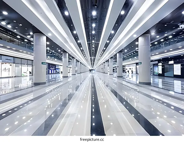 Modern Architecture Interior Design with Bright Lighting