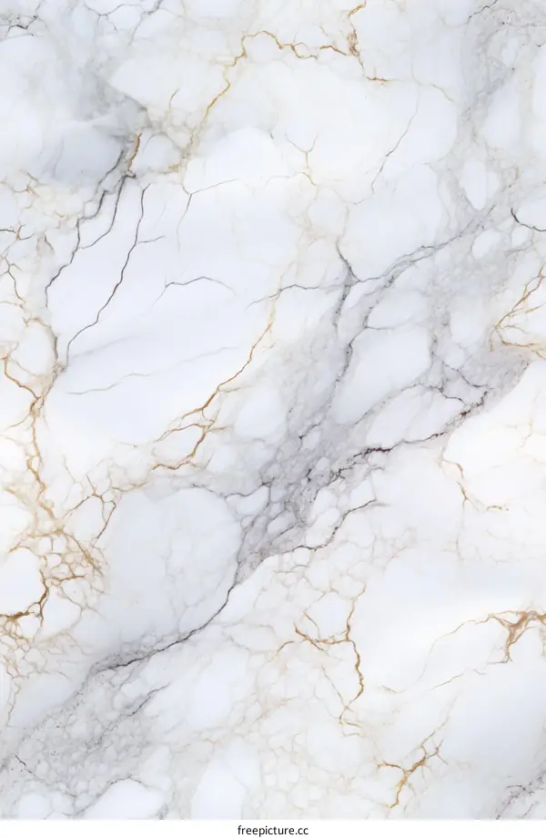 White marble texture with golden veins