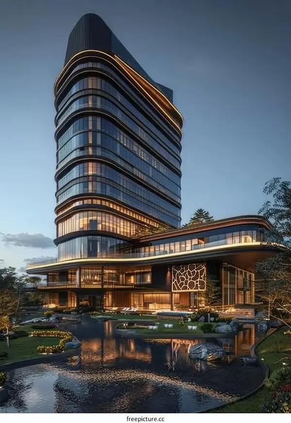 Modern Architectural Design of a Luxurious Building