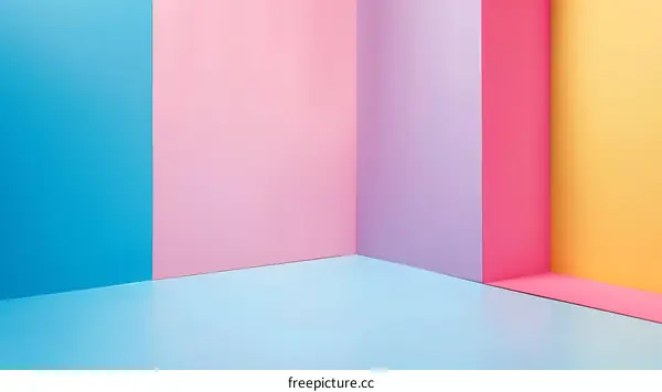 Abstract Pastel Colored Background With Corner