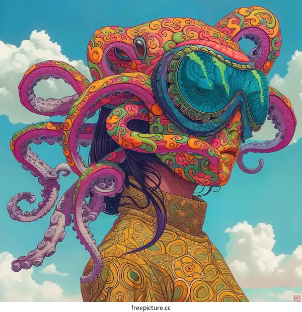 Woman with Octopus Headdress