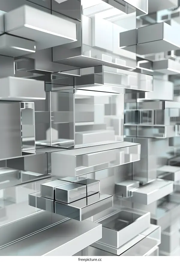 Abstract 3D Geometric Shapes Background