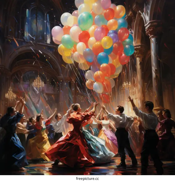 People dancing in a ballroom