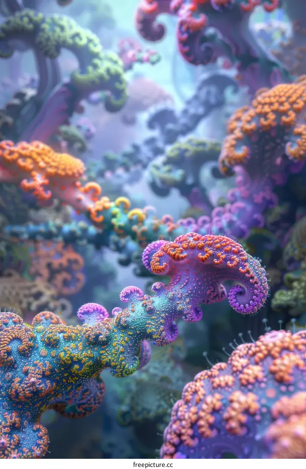 Intricate 3D Render of Vibrant Coral Reef