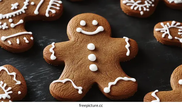 Delicious Christmas Gingerbread Cookies Decorated
