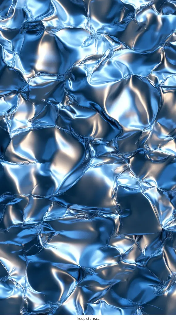 Abstract Blue Metallic Texture Background