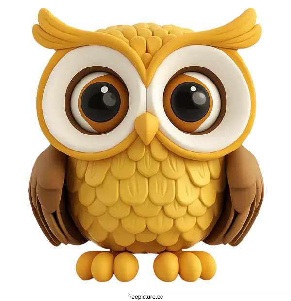 [Transparent Background PNG]Cute Cartoon Owl Illustration