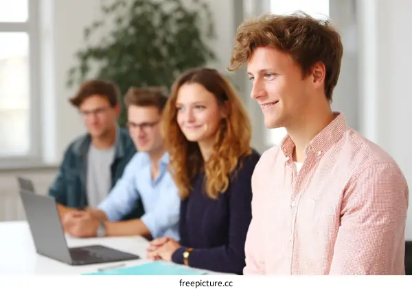 Young Adults Engaged in a Learning Environment