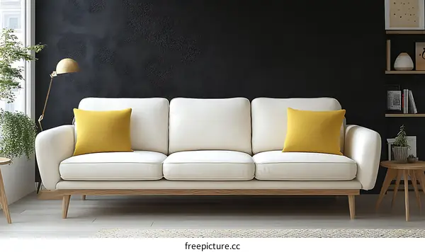 Modern Living Room with a Sofa