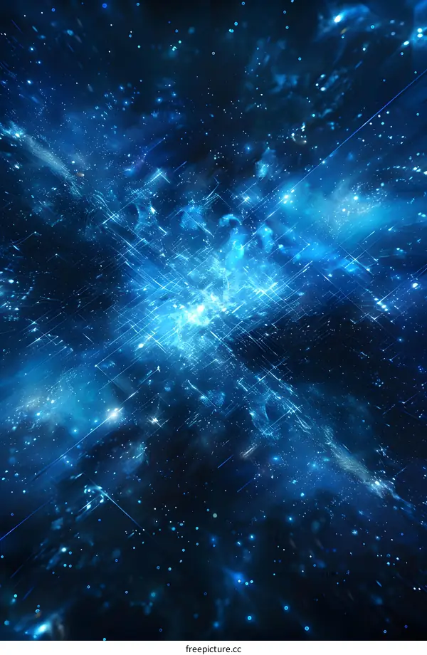 Abstract Blue Digital Network Connections Background