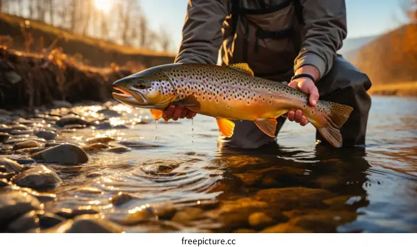 Fly Fishing in the River