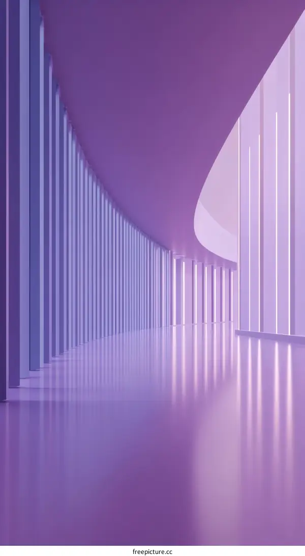 Abstract Purple Modern Architectural Corridor