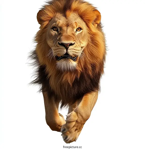 Majestic Lion in Action