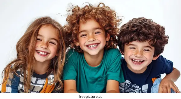 Happy Children Smiling Portrait
