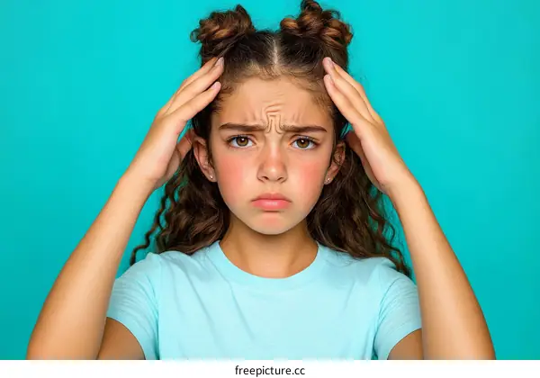 Closeup Portrait of a Teenager Feeling Frustrated