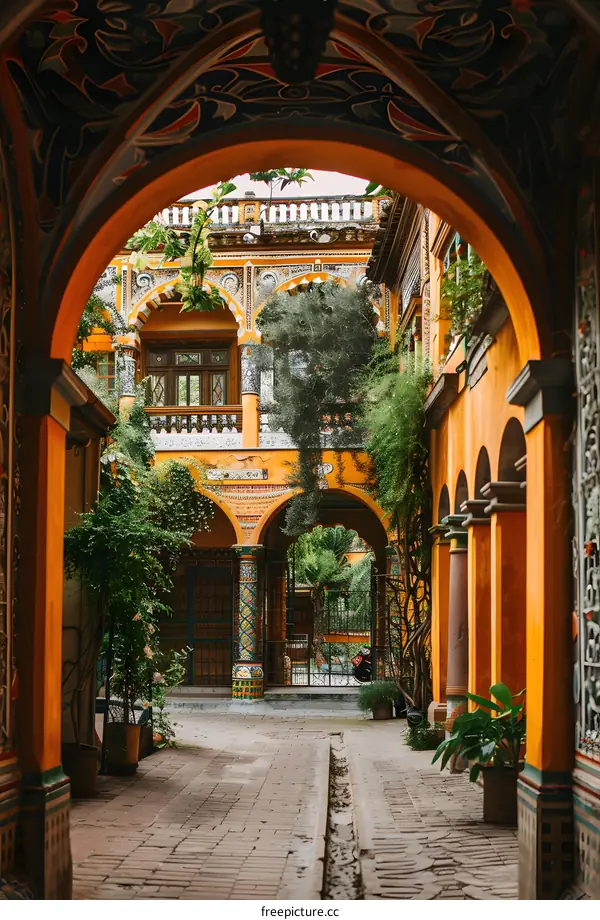 Ornate Archway Courtyard Entrance