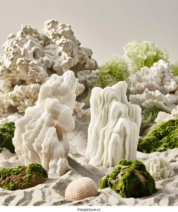White Coral Reef Sculpture