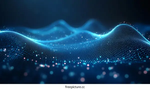 Abstract Digital Wave Background Design