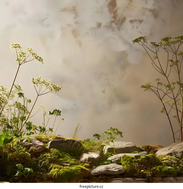 Textured Wall with Natural Elements