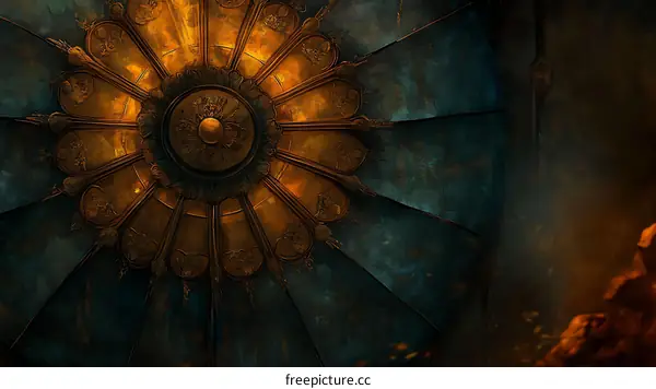 Ornate Ceiling Design Featuring Intricate Patterns