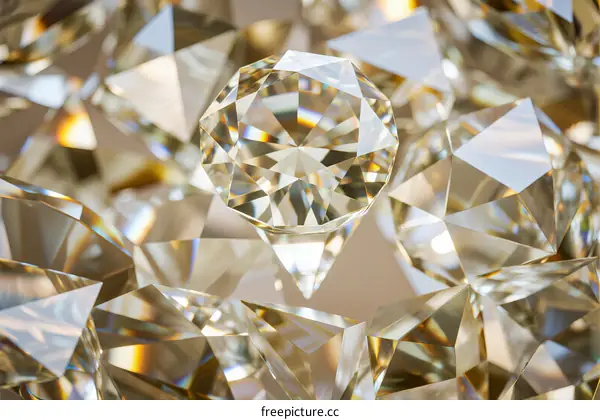 Sparkling Diamonds Collection with Various Shapes and Reflections