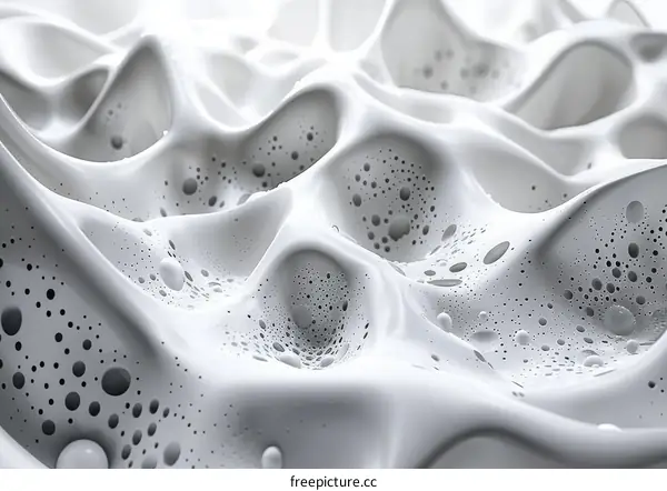 Abstract White Foam Structure Design